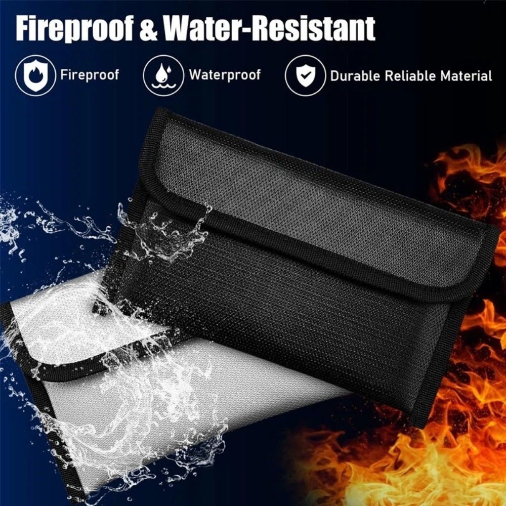 Fire Safe Document - Bolsa de Almacenamiento Portátil, Impermeable y