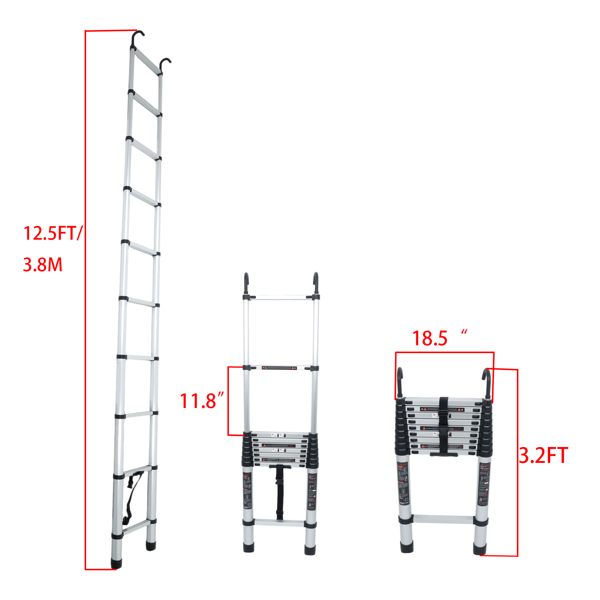 Escalera Telescópica Plateada  - Fire Escape Ladder reseña y precio